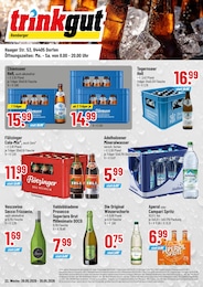Trinkgut Prospekt "Aktuelle Angebote", 4 Seiten, 26.05.2026 - 26.05.2026 Aktueller Trinkgut Prospekt, "Aktuelle Angebote", mit Angeboten der Woche, gültig von 26.05.2026 bis 26.05.2026