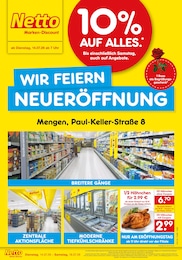 Netto Marken-Discount Prospekt für Mengen: "Neueröffnung - 10% auf ALLES", 6 Seiten, 14.07.2026 - 18.07.2026
