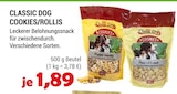Cookies/Rollis von Classic Dog für 1,89 € bei Zookauf im Angebot Cookies/Rollis von Classic Dog im aktuellen Zookauf Prospekt