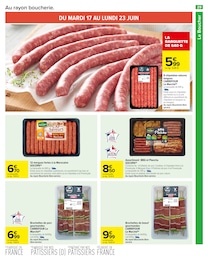 Prix et réduction Chipolatas dans le prospectus Carrefour en cours Offre Chipolatas dans le catalogue Carrefour du moment à la page 31