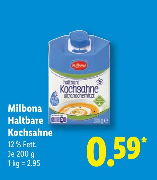 Haltbare Kochsahne