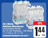 Natürliches Mineralwasser von Gut & Günstig im aktuellen E center Prospekt für 1,44 €