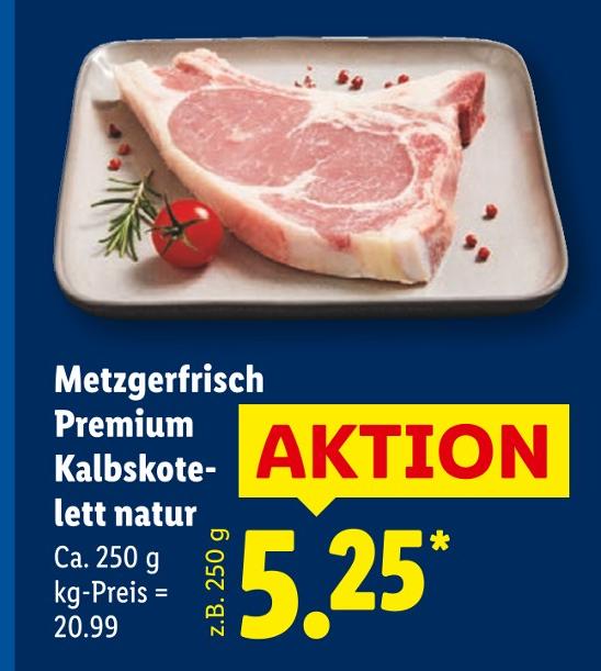 Metzgerfrisch Premium Kalbskotelett natur