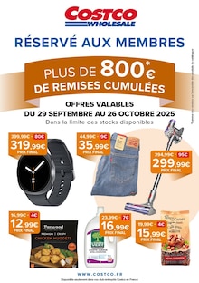 Prospectus Costco à Villebon-sur-Yvette, "PLUS DE 800*€ DE REMISES CUMULÉES", 24 pages de promos valables du 29/09/2025 au 26/10/2025