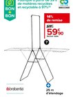 Séchoir table Hangon en promo chez Castorama Séchoir table Hangon dans le catalogue Castorama