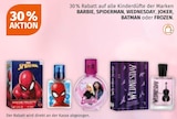 30 % Rabatt Angebote von BARBIE, SPIDERMAN, WEDNESDAY, JOKER, BATMAN, FROZEN bei Müller München