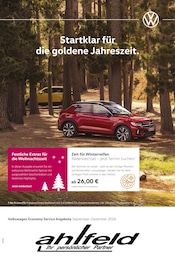 Volkswagen Werkstatt & Auto Prospekt der aktuellen Woche mit 1 Seite, gültig von 01.09.2026 bis 31.12.2026, in Schenefeld und Umgebung Aktueller Volkswagen Werkstatt & Auto Prospekt in Schenefeld und Umgebung, "Herbst im Kopf. Sicherheit im Auto." mit 1 Seite, 01.09.2026 - 31.12.2026