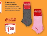 Aktuelle Coca Cola Angebote bei GLOBUS in Neuwied Aktuelles Erwachsenen-Sneaker-Socken Angebot bei GLOBUS in Neuwied ab 1,00 €