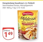 Sauerkraut im Angebot bei GLOBUS in Salzgitter Sauerkraut Angebote von Hengstenberg bei GLOBUS Salzgitter für 1,49 €