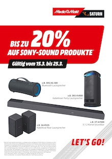 MediaMarkt Saturn Fulda Prospekt "BIS ZU 20% AUF SONY-SOUND PRODUKTE" mit 1 Seite
