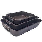 Lot de 3 plats à four - CARREFOUR HOME en promo chez Carrefour Market Lot de 3 plats à four - CARREFOUR HOME dans le catalogue Carrefour Market