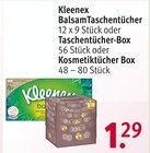 BalsamTaschentücher oder Taschentücher-Box oder Kosmetiktücher Box von Kleenex für 1,29 € bei Rossmann im Angebot BalsamTaschentücher oder Taschentücher-Box oder Kosmetiktücher Box von Kleenex im aktuellen Rossmann Prospekt