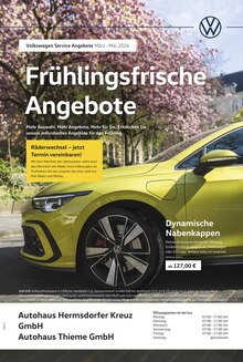 Volkswagen Prospekt Petersberg, Saale-Holzland-Kreis "Frühlingsfrische Angebote" mit 1 Seite