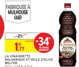 La vinaigrette balsamique et huile d'olive - MELFOR - Intermarché à Vandœuvre-lès-Nancy La vinaigrette balsamique et huile d'olive - MELFOR en promo chez Intermarché Vandœuvre-lès-Nancy à 1,77 €