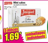 Mini cakes aux pépites de chocolat - Jacquet dans le catalogue Norma