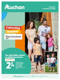 Prospectus Auchan Hypermarché à Vergt, "Collection Summer* Inextenso", 16 pages, 07/05/2024 - 21/05/2024