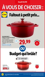 Prix et réduction Faitout dans le prospectus Lidl en cours Offre Faitout dans le catalogue Lidl du moment à la page 6