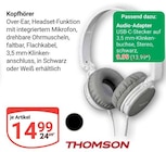Kopfhörer im Angebot bei GLOBUS in Worms Kopfhörer Angebote von Thomson bei GLOBUS Worms für 9,99 €