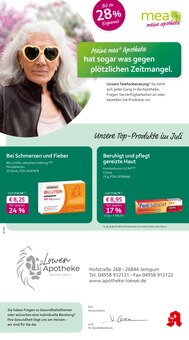 Aktueller mea - meine apotheke Prospekt "Unsere Juli-Angebote" Seite 1 von 4 Seiten