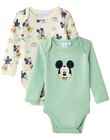 Lot de 2 bodies manches longues Mickey - Disney en promo chez Intermarché Hyper Grenoble à 8,90 €