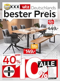 XXXLutz Möbelhäuser Prospekt "Deutschlands bester Preis" dieser Woche mit 42 Seiten