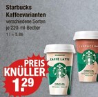 kaffeevarianten von Starbucks im aktuellen V-Markt Prospekt für 1,29 €