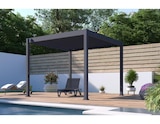 Pergola avec lames orientables gris anthracite - 3 x 3 m en promo chez Brico Dépôt Épinal à 599,00 €