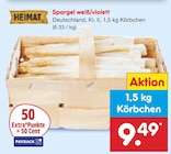 Spargel weiß/violett im Angebot bei Netto Marken-Discount in Ahaus Spargel weiß/violett Angebote von HEIMAT bei Netto Marken-Discount Ahaus für 9,49 €