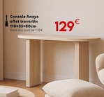 Console Anaya effet travertin - Maxi Bazar Console Anaya effet travertin à 129,00 € dans le catalogue Maxi Bazar
