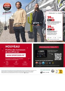 Catalogue Sport 2000, 12/09/2022 - 02/10/2022, Opération Lifestyle, 2 pages Prospectus Sport 2000 en cours, "Opération Lifestyle", 2 pages