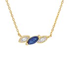 Collier en or jaune et rhodié saphir marquise et diamants en promo chez E.Leclerc Collier en or jaune et rhodié saphir marquise et diamants dans le catalogue E.Leclerc