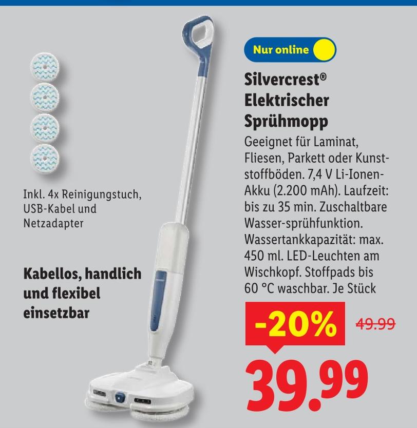 Elektrischer Sprühmopp