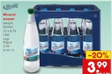 Mineralwasser Angebote von Bad Kissinger bei Netto Marken-Discount Ravensburg für 3,99 €