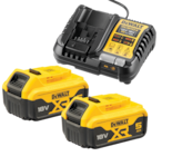 Kit 2 batteries 5 Ah Li-ion XR et chargeur DCB1104PZ-QW 18 V - DEWALT dans le catalogue Screwfix