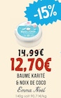 Baume Karité & Noix de Coco - Emma Noël dans le catalogue Naturalia