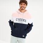 Sweat hoodie en molleton 1 poche rose pastel homme - La Halle à Mérignac Sweat hoodie en molleton 1 poche rose pastel homme en promo chez La Halle Mérignac à 14,99 €