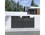 Portail aluminium battant gris anthracite "Vento" - L. 3,50 m x H. 1,60 m - Brico Dépôt à Reims Portail aluminium battant gris anthracite "Vento" - L. 3,50 m x H. 1,60 m en promo chez Brico Dépôt Reims à 879,00 €