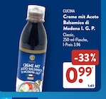 Creme mit Aceto Balsamico di Modena I. G. P. im ALDI SÜD Prospekt Creme mit Aceto Balsamico di Modena I. G. P. von CUCINA im aktuellen ALDI SÜD Prospekt für 0,99 €