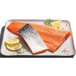 Norwegische Lachsseite