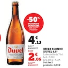 Bière Blonde 8,5° - Duvel - U Express à Cagnes-sur-Mer Bière Blonde 8,5° - Duvel en promo chez U Express Cagnes-sur-Mer à 2,06 €