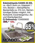 Edelstahlspüle KANIS-50-ED Angebote von MONDO bei Opti-Wohnwelt Bremerhaven für 129,00 €