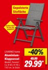 Aluminium-Klappsessel im Angebot bei Lidl in Offenburg Aluminium-Klappsessel Angebote von LIVARNO home bei Lidl Offenburg für 29,99 €