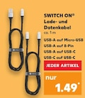 Lade- und Datenkabel von SWITCH ON für 1,49 € bei Kaufland im Angebot Lade- und Datenkabel von SWITCH ON im aktuellen Kaufland Prospekt