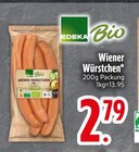 Wiener Würstchen im EDEKA Prospekt Wiener Würstchen von EDEKA Bio im aktuellen EDEKA Prospekt für 2,79 €