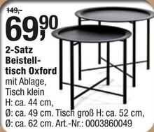 2-Satz Beistelltisch Oxford Angebot in Hipstedt im aktuellen Prospekt bei Opti-Wohnwelt in Hipstedt