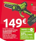 Promo Kit élagueuse à main gd48mcs10xk2 48 v à 149,00 € dans le catalogue Mr. Bricolage à Pontcharra