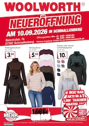 Woolworth Mode Prospekt der aktuellen Woche mit 8 Seiten, gültig von 10.09.2026 bis 10.09.2026, in Eslohe und Umgebung Aktueller Woolworth Mode Prospekt in Eslohe und Umgebung, "NEUERÖFFNUNG IN SCHMALLENBERG" mit 8 Seiten, 10.09.2026 - 10.09.2026