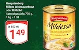 Mildes Weinsauerkraut im Angebot bei GLOBUS in Krefeld Mildes Weinsauerkraut Angebote von Hengstenberg bei GLOBUS Krefeld für 1,49 €