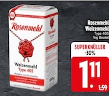 Weizenmehl Type 405 im EDEKA Prospekt Weizenmehl Type 405 von Rosenmehl im aktuellen EDEKA Prospekt für 1,11 €