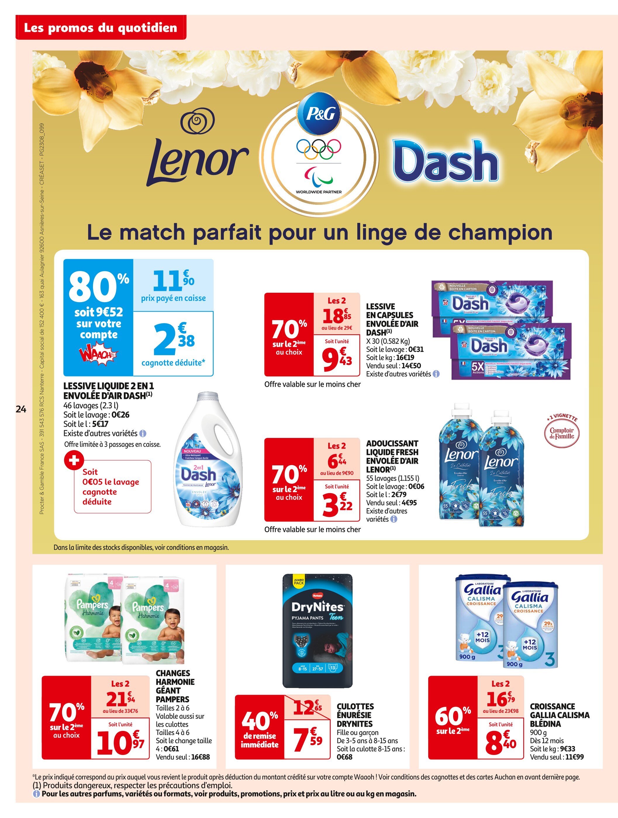 Promo Dash lessive liquide envolée d'air 2en1 chez Casino Supermarchés